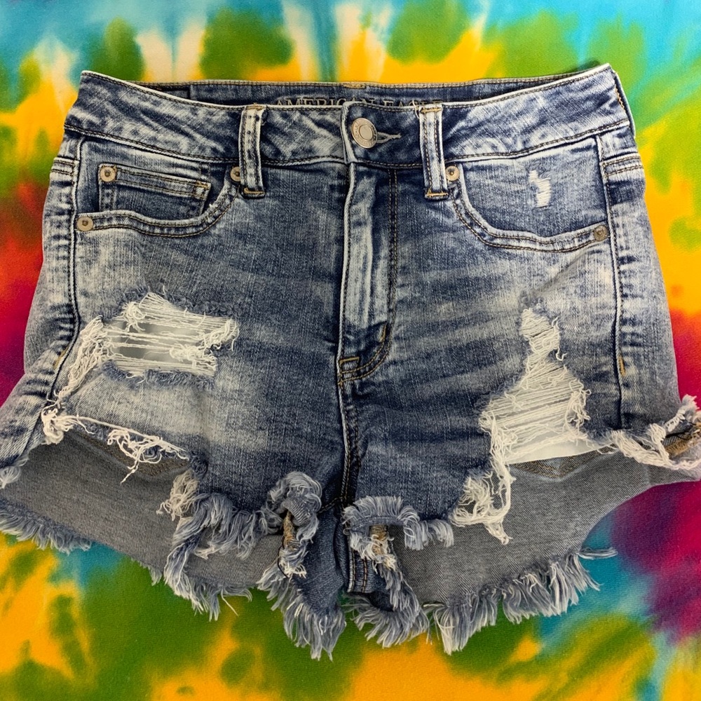 American Eagle high waisted festival shorts